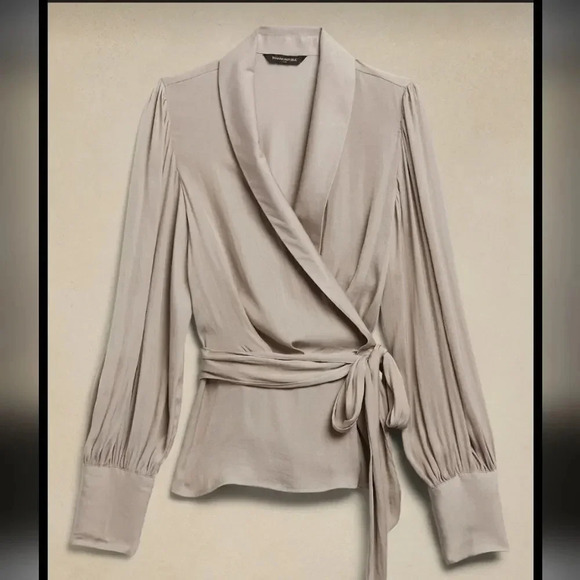 COPY - Banana Republic wrap tie blouse - Picture 2 of 6